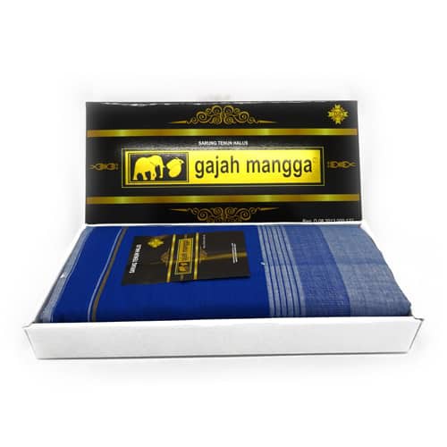 Sarung Tenun Gajah Mangga Warna Biru Original