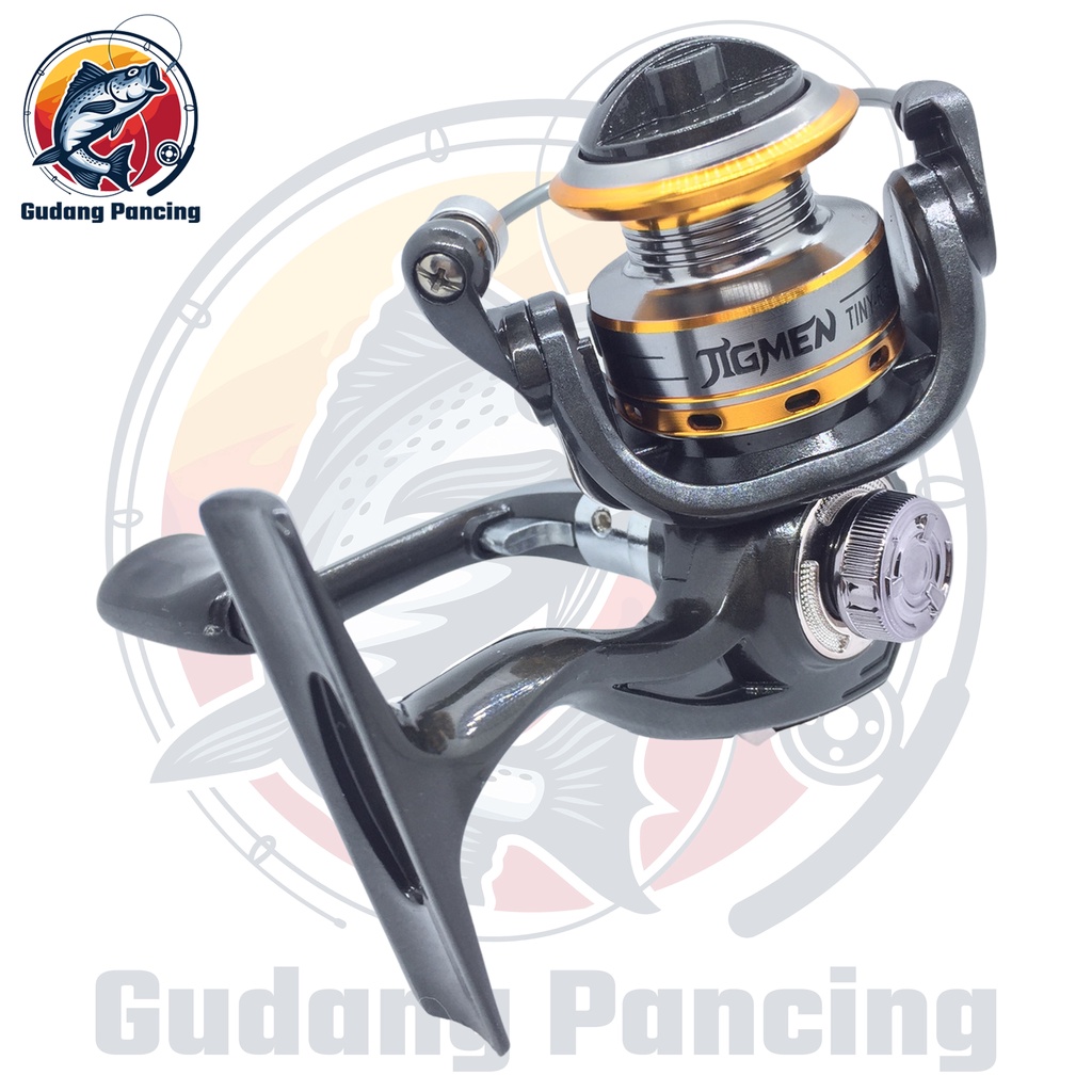 JIGMEN Reel Mini Tiny-R Ukuran 500 Kerekan Atau Gulungan Pancing Ukuran Kecil Ultra Light UL Tersedia Warna Biru Hijau Emas Merah ORIGINAL