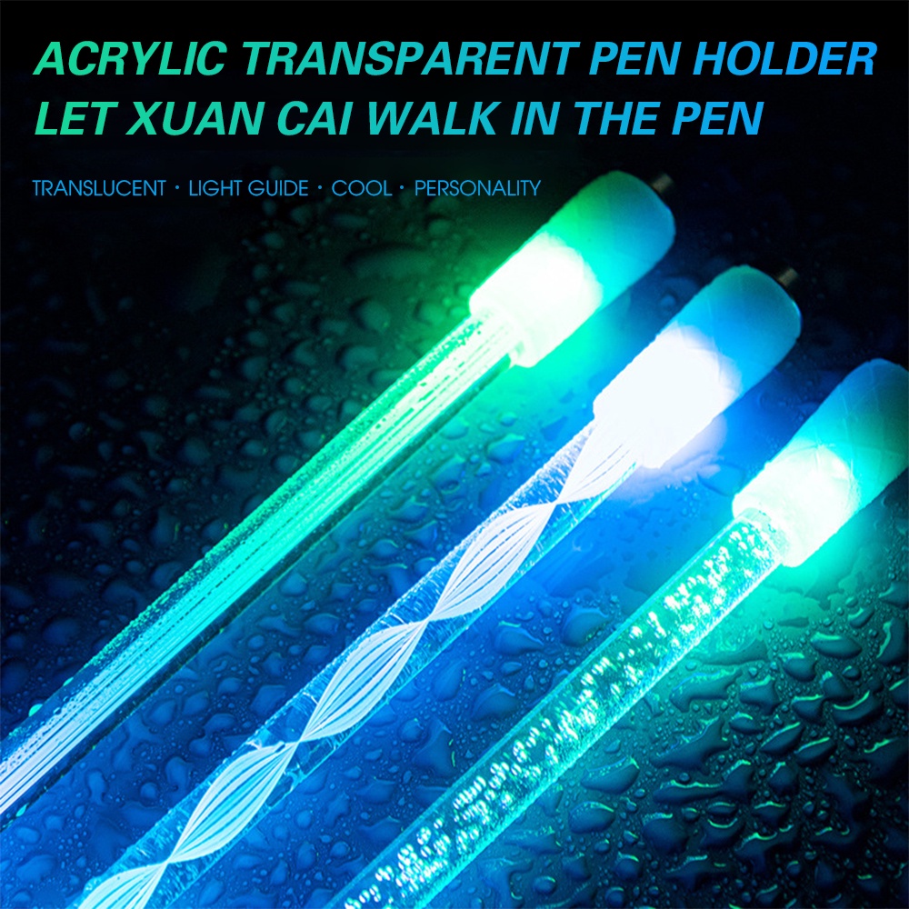 Pulpen Putar Bahan Akrilik Dengan Lampu LED Untuk Anak Laki-Laki