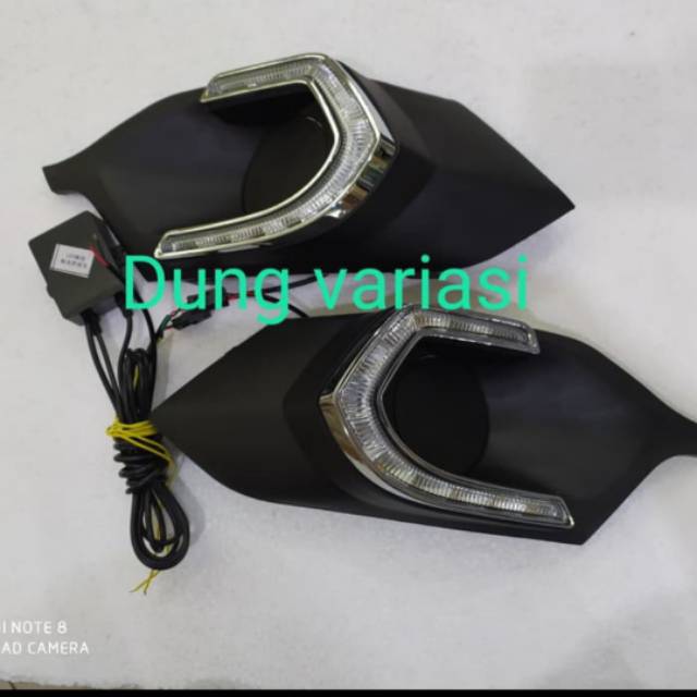 Cover lampu kabut/ cover foglamp LED DRL  all new Pajero sport jsl