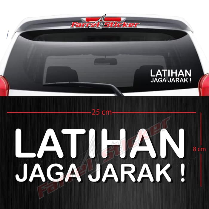 

stiker latihan sticker jaga jarak