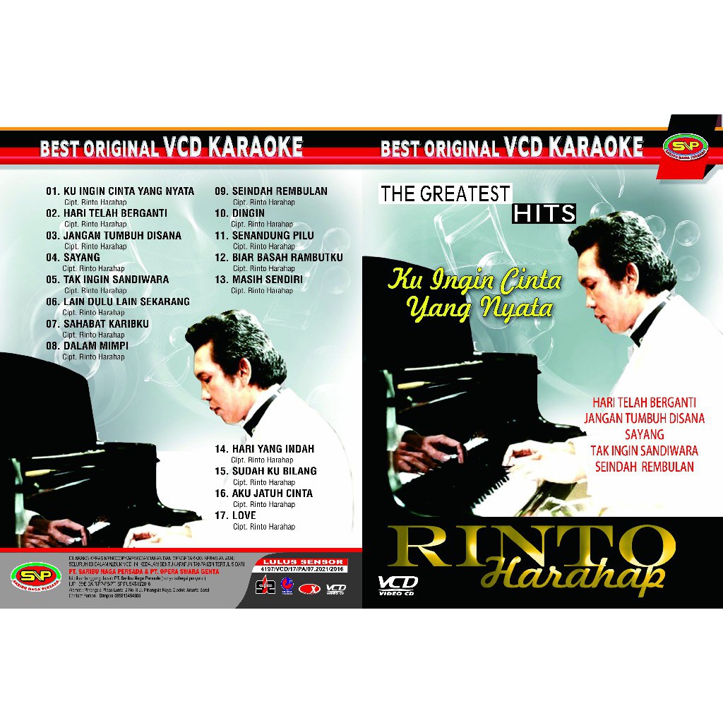 Vcd Original Pop Kenangan - Greatest Hits Rinto Harahap