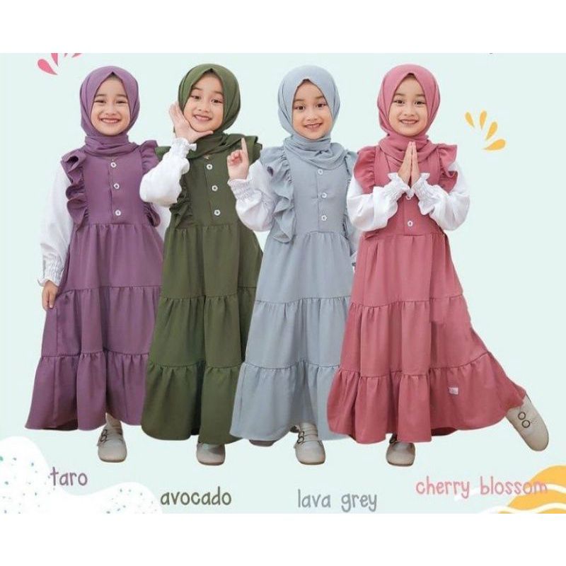 Gamis anak terbaru terlaris termurah/dress aqilah/fashion dress anak terbaru 2022 M L XL