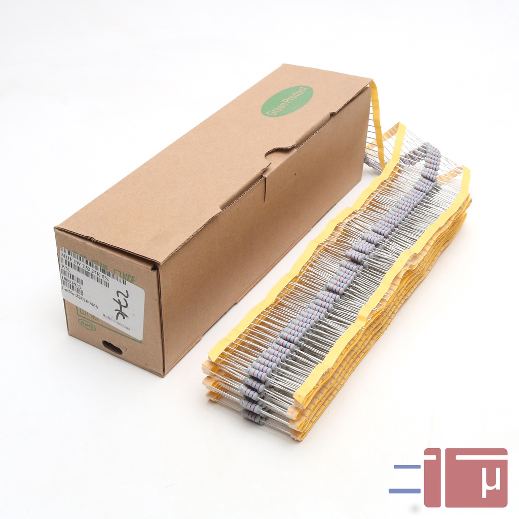 x10 Resistor 27K 1W Metal Oxide 5% Taiwan Kaki Tembaga