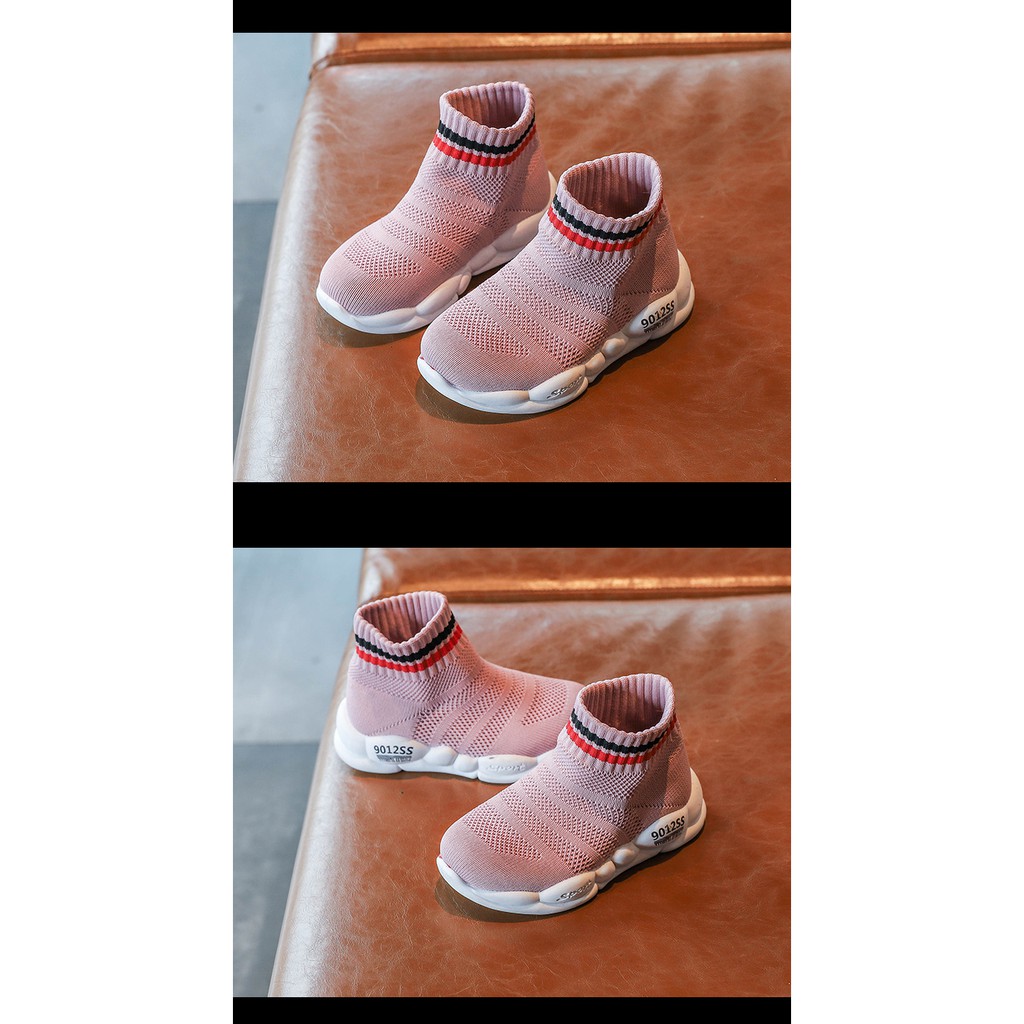 littlekiddoss SH2034 Sepatu Boots Knit Karet Sepatu Kets Sneaker Fashion Anak Import 21-38 SUPERSALE