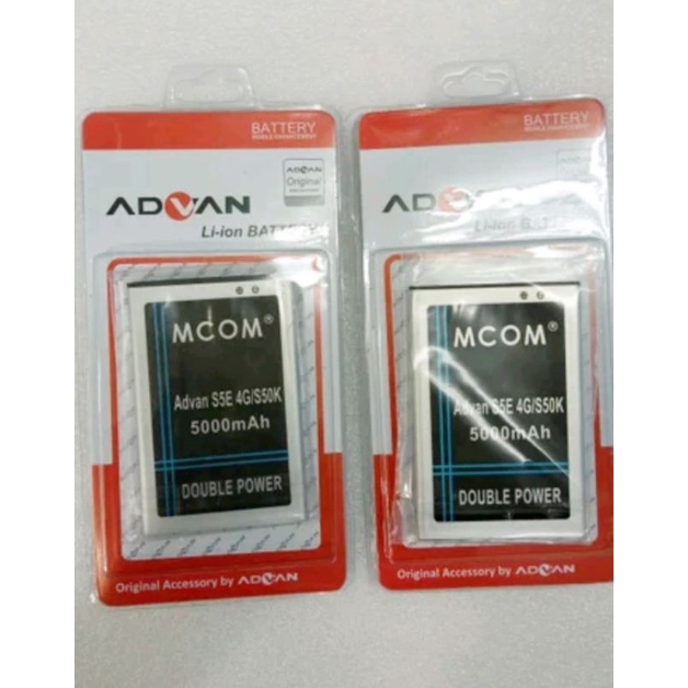 BATERAI BATRE BATTERY BATERE ADVAN S5E 4GS S5E 4G S50K MCOM DOUBLE POWER