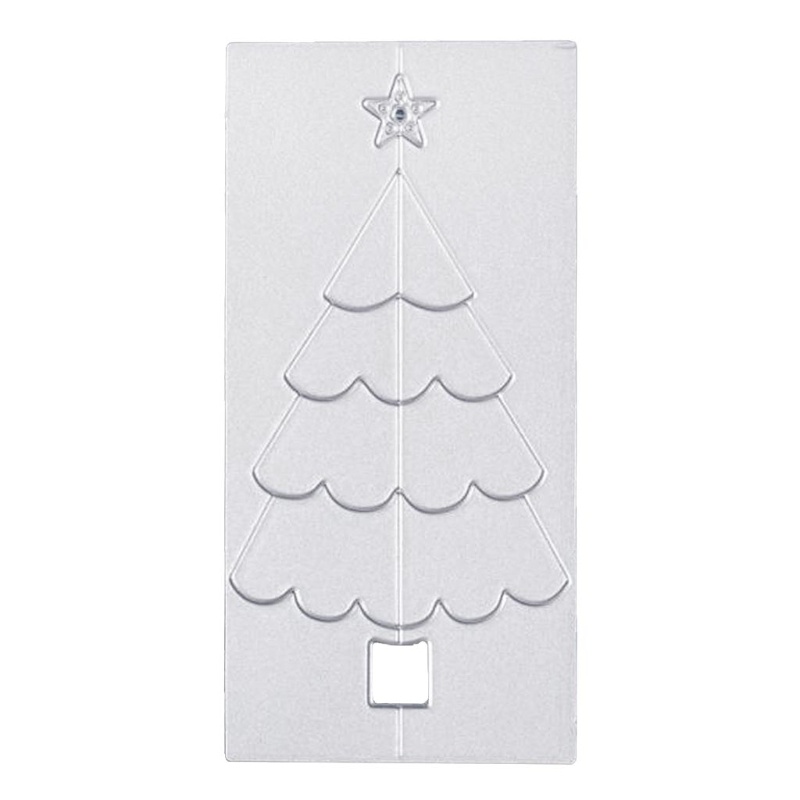 Cetakan Stensil Cutting Dies Motif Pohon Natal 3D Bahan Metal Untuk Scrapbook / Craft DIY