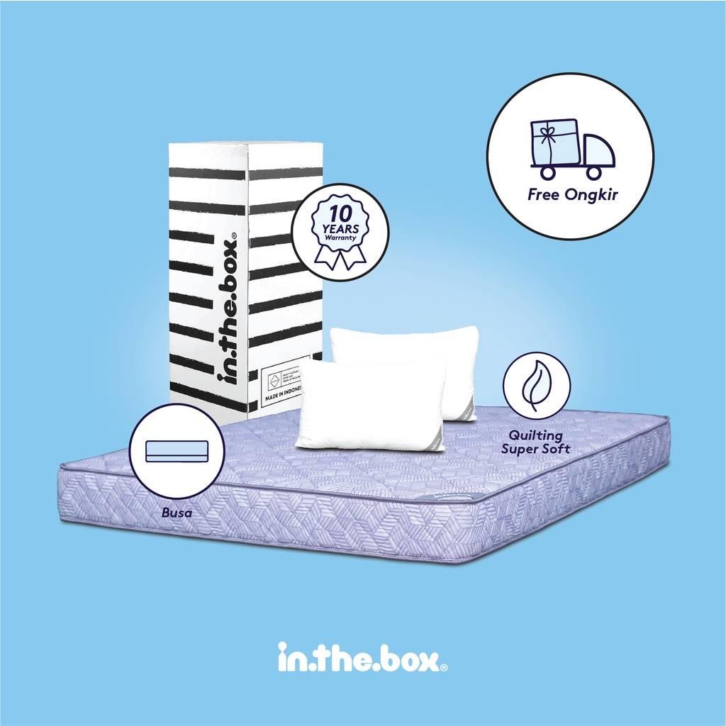 INTHEBOX - Kasur Busa Hybrid Ukuran 180x200 (King) 180 X 200 Cm abu-abu