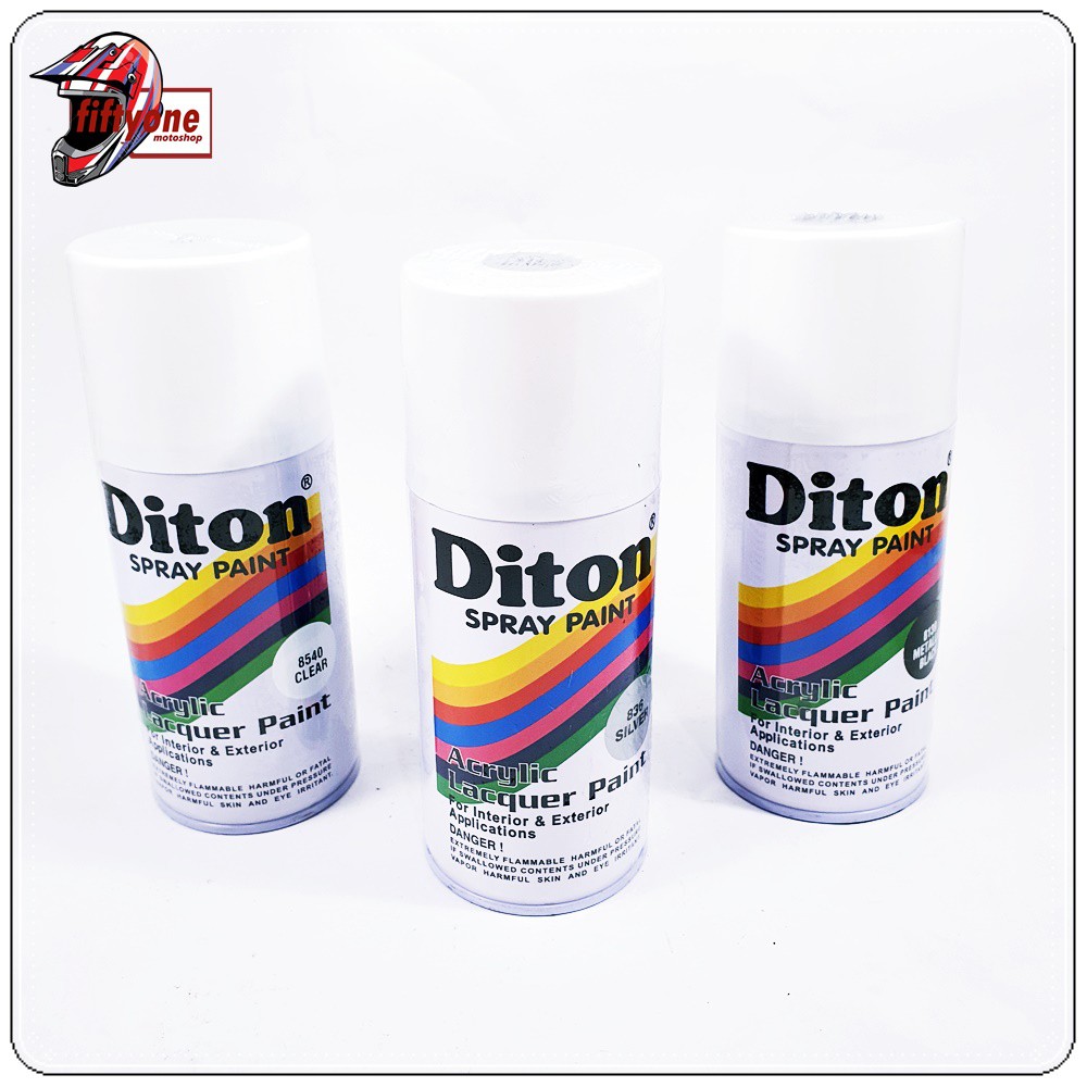 Pilok Pilox Spray Paint  Cat Hitam Metalic Silver Dan Clear Pernis