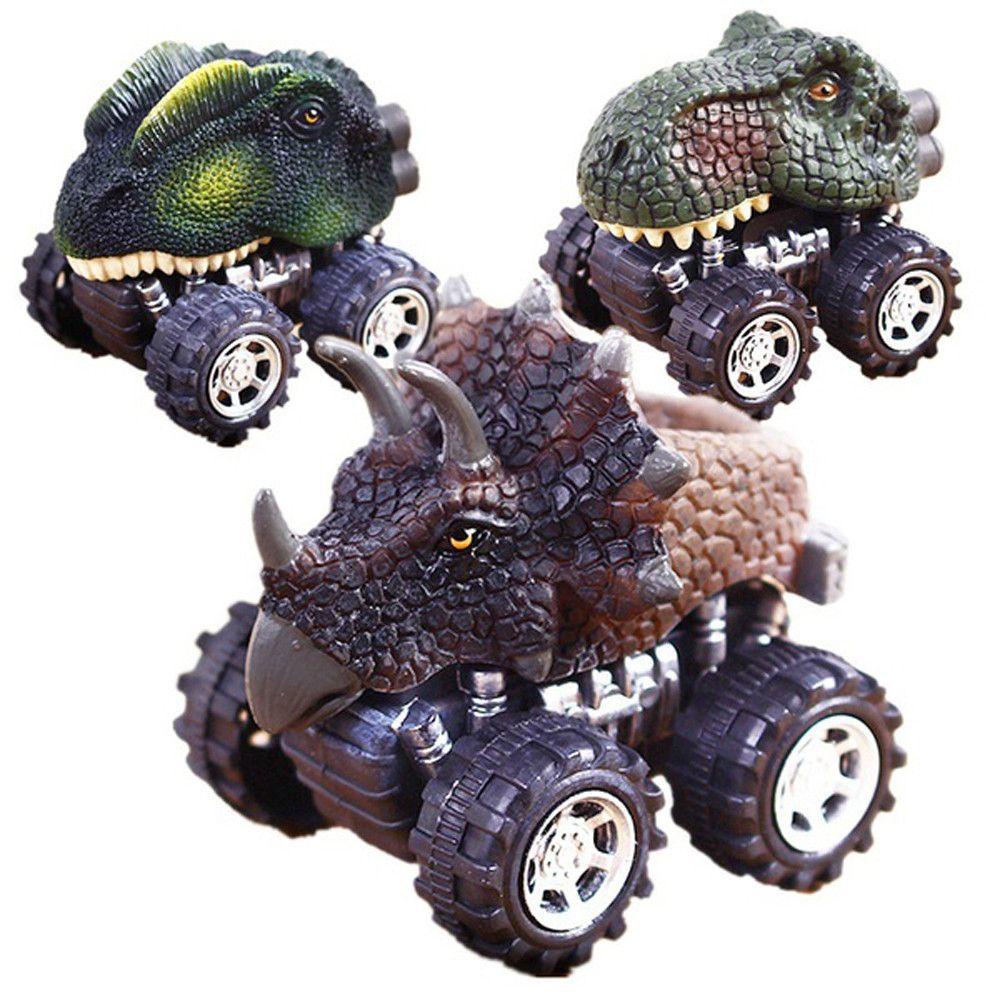 NEEDWAY Dinosaurus Model Lucu 1PC Dinosaurus Puzzle Game Model Mobil Dinosaurus Taman Dunia Mobil Mainan Mini