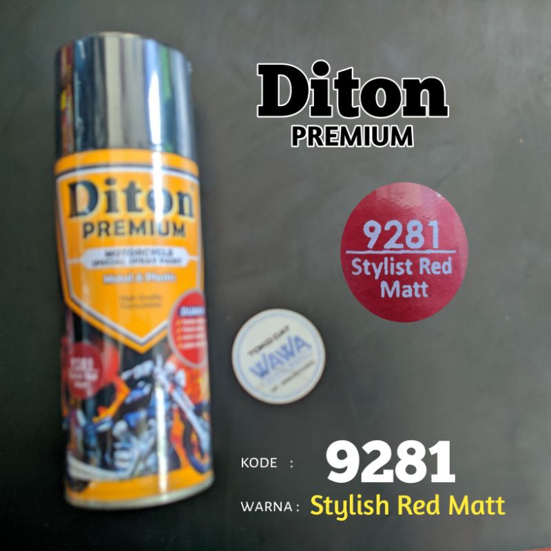 cat semprot motor Diton Premium Stylist Red Matt 9281 (merah doff)