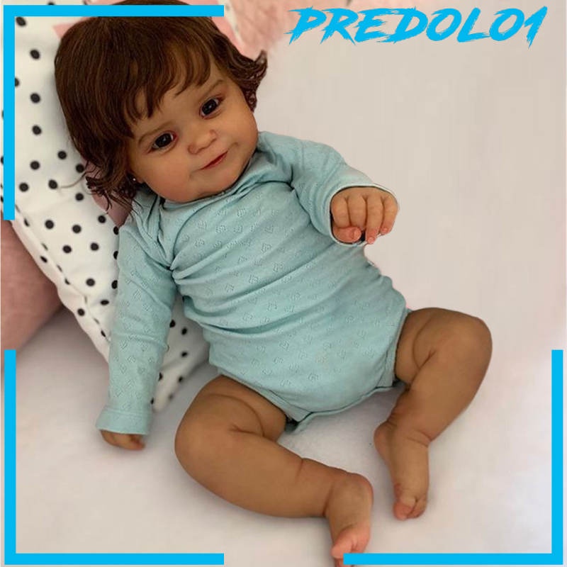 (Predolo1) Mainan Boneka Bayi Perempuan Reborn 49cm Bahan Silikon Lembut Handmade