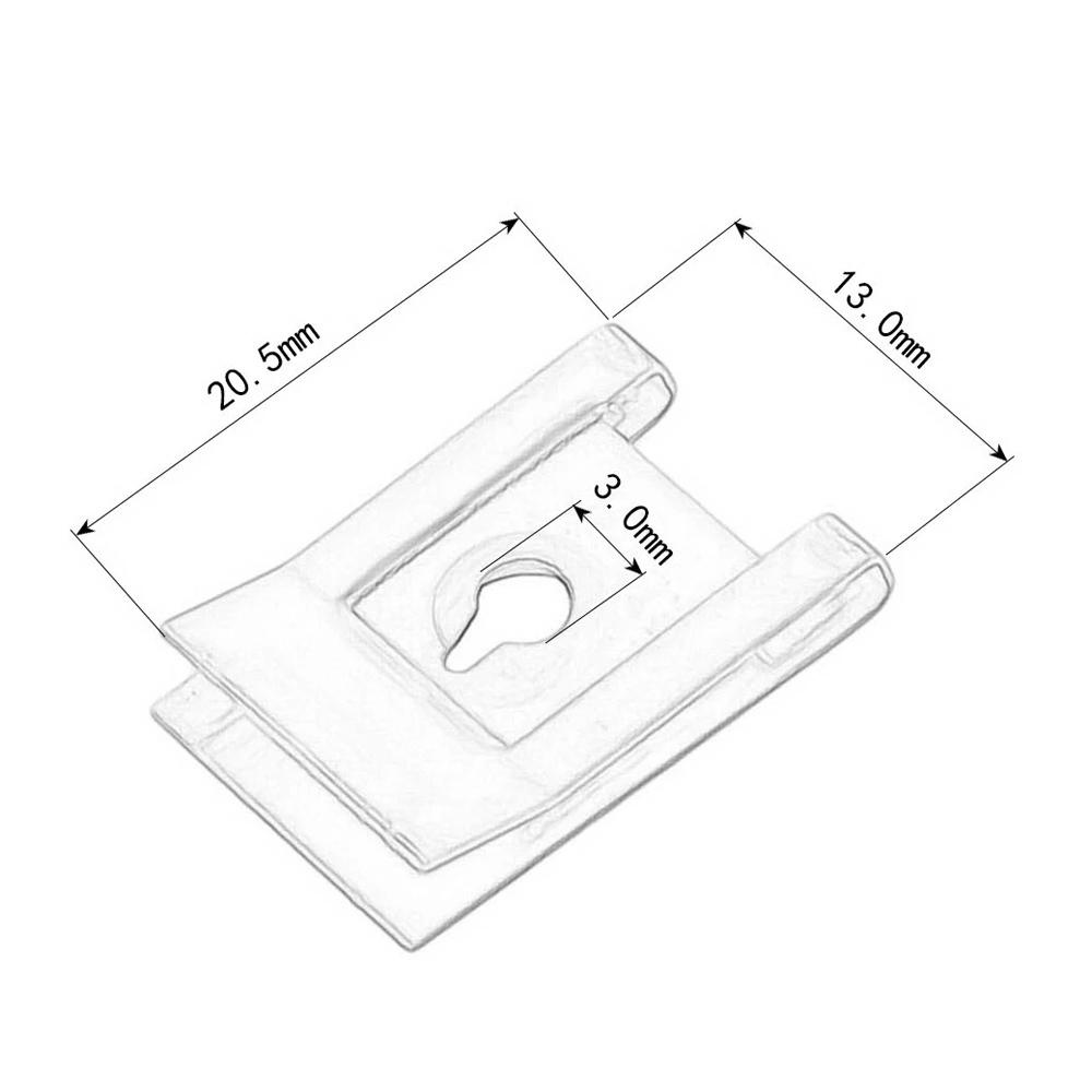 Agustinina Klip Pengikat Mobil Bumper Untuk Fender J98 Nut Mounting Clamp 3mm Sekrup Panel Pintu Mobil U Type Clips