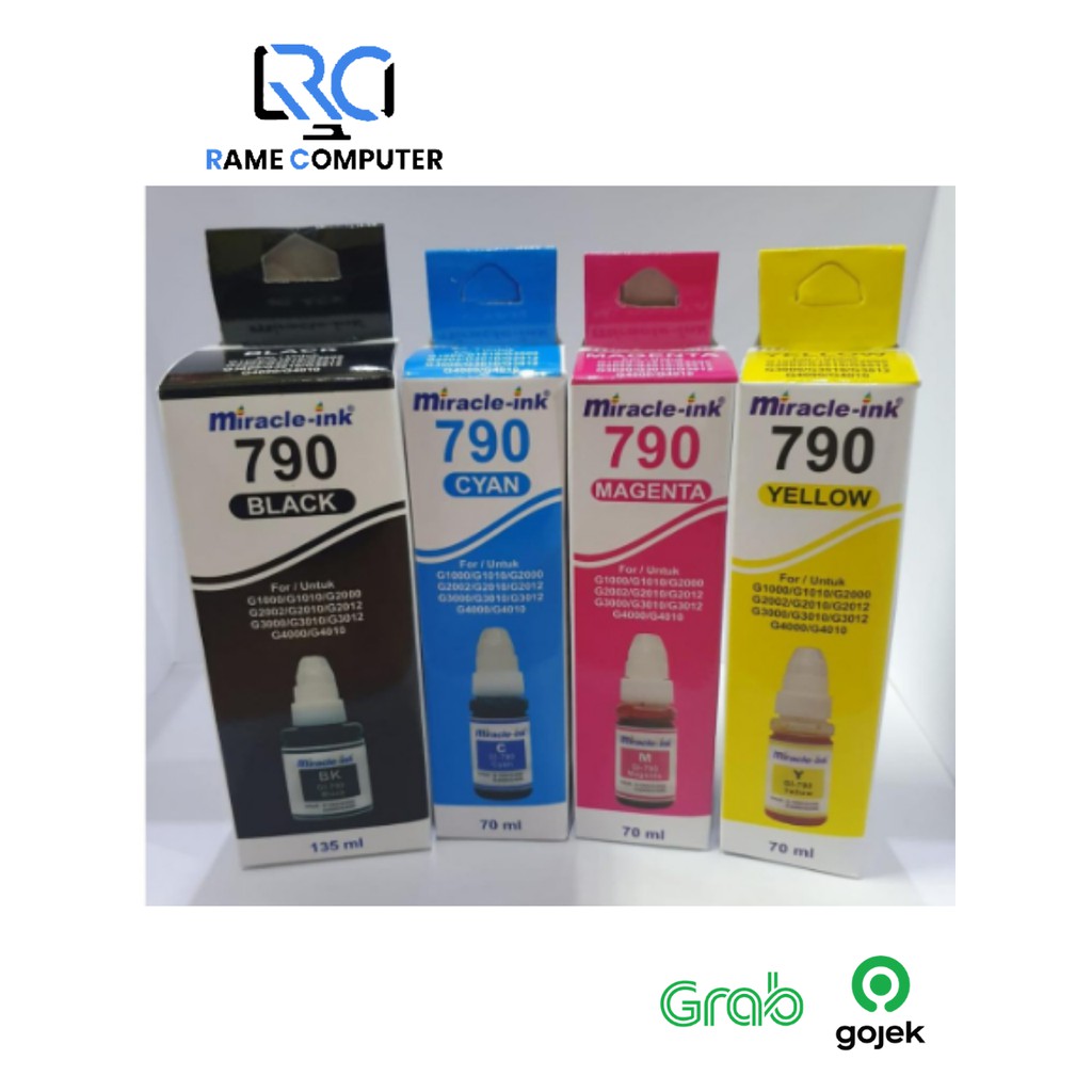 TINTA CANON GI-790 GI 790 hitam Merah Kuning Biru G SERIES G1000 G2000 G3000 G4000