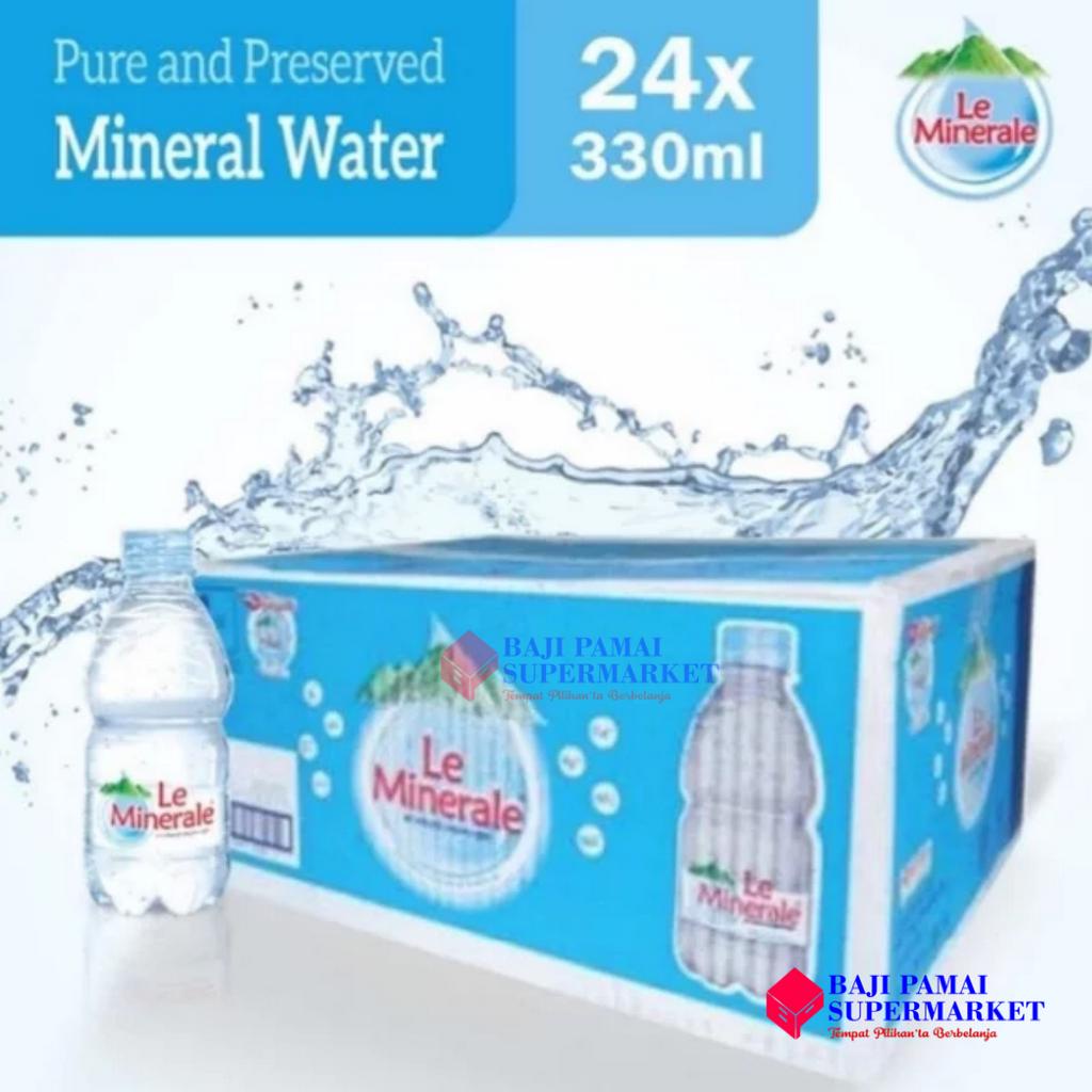 

Air Mineral Botol Le Minerale 330ml . Kemasan 330 ml 1dus 24pcs