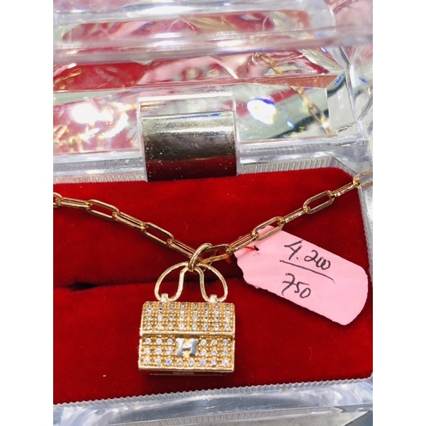 Liontin tas Hermi emas asli 750/17k