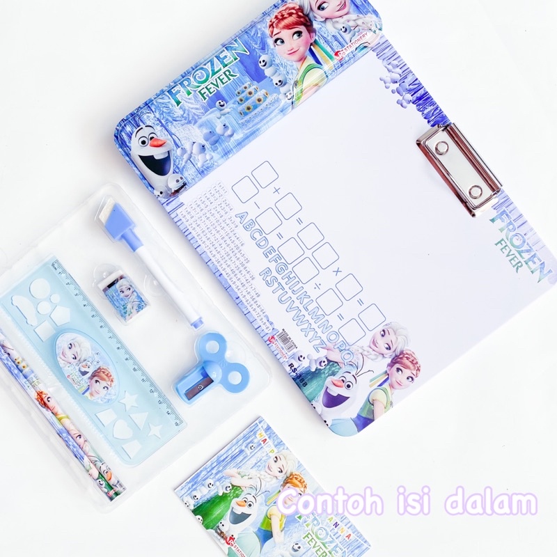 kotak pensil pony / frozen set papan tulis 2in1-2