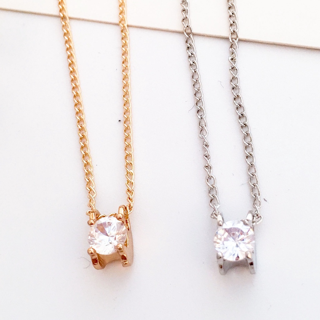 Hu Hu Hu Hu Hu Alat Bantu Pasang Kacamata♡ Kalung Rantai Alloy Dengan Liontin Kubik Zirconia Berkilau Mewah Untuk Wanita