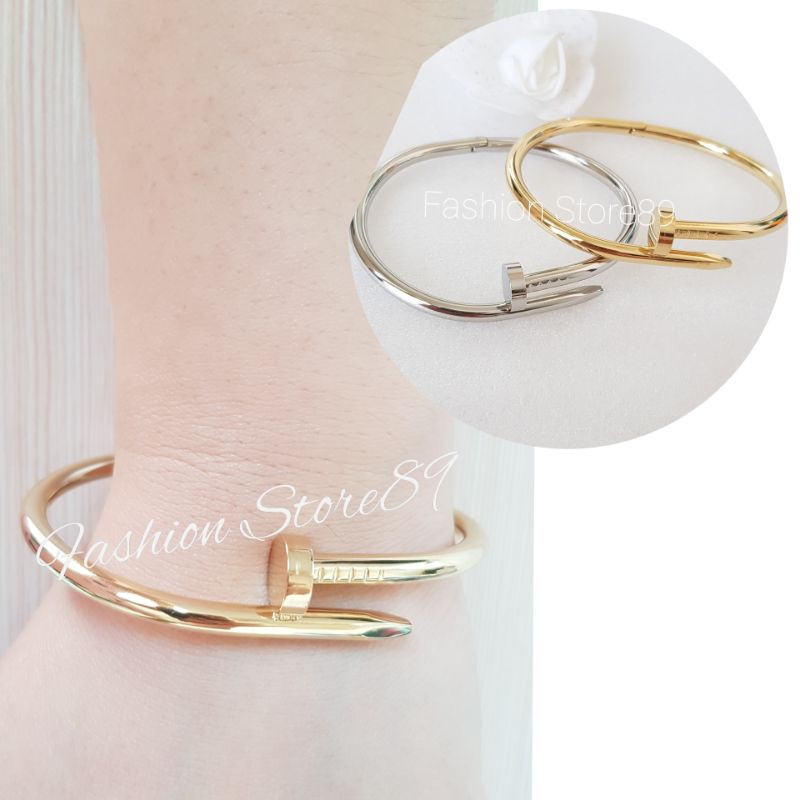 Gelang Paku Fashion Titanium gold white impor Antikarat impor bangle paku Titanium bestseller