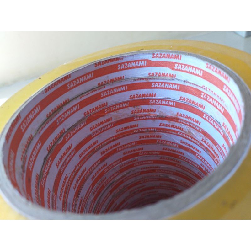 

Isolasi bening 12 mm x 100 yard Sazanami 1/2 inch - 1 pack isi 24 roll