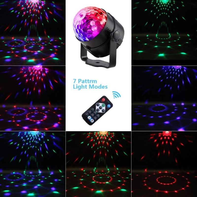 Proyektor LED Lampu RGB Disco Disko / Lampu Hias Pesta + Remote Kontrol EU Plug Multi Color