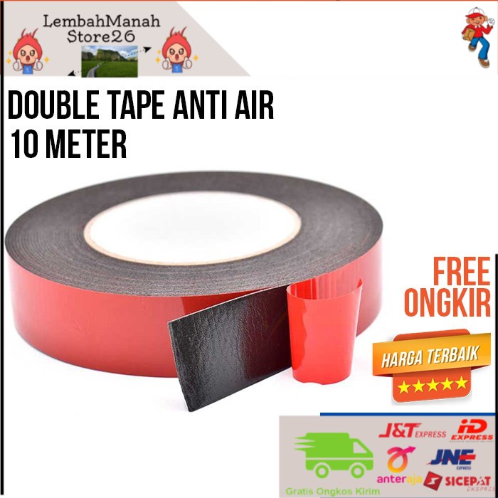 

DOBELTIP WATERPROOF 10METER 3M DOUBEL TIPE KAYU BESI PLASTIK LENGKET DOUBLE TAPE DOBEL TIP PEREKAT