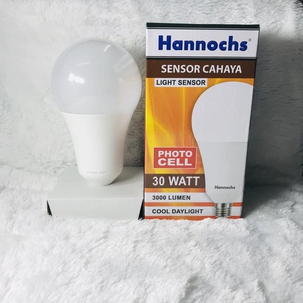 Light Sensor LED Bulb / Hannochs Lampu Sensor Cahaya 30W CoolDaylight