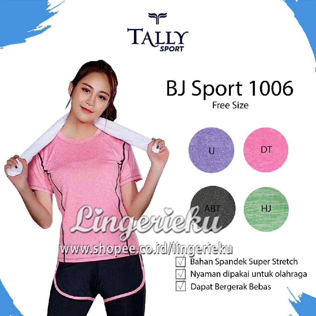 Tally 1006 Baju Olahraga Wanita Untuk Lari Senam Aerobic Fitness Gym