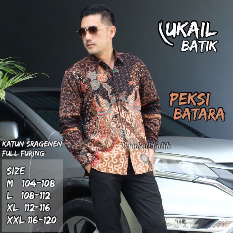 Kemeja Batik Pria Lengan Panjang Lapis Furing Bahan Katun Halus Premium