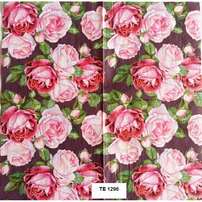 Tisu  Napkin Kerajinan  Decoupage Eropa  33X33 CM TE 1296 TTS