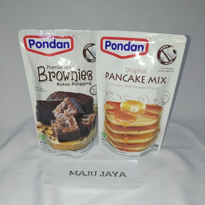 

Pondan brownies panggang dan kukus, pancake Premix Siap Pakai - Brownies