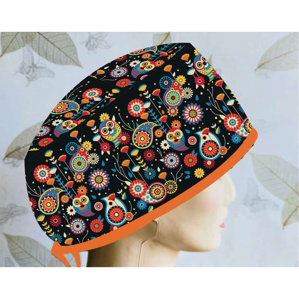 Head Cap / Topi Medis / Surgical Cap / Topi Dokter Motif Owl
