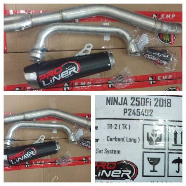 knalpot proliner ninja 250 fi new 2018 TR-2 carbon long new series original proliner