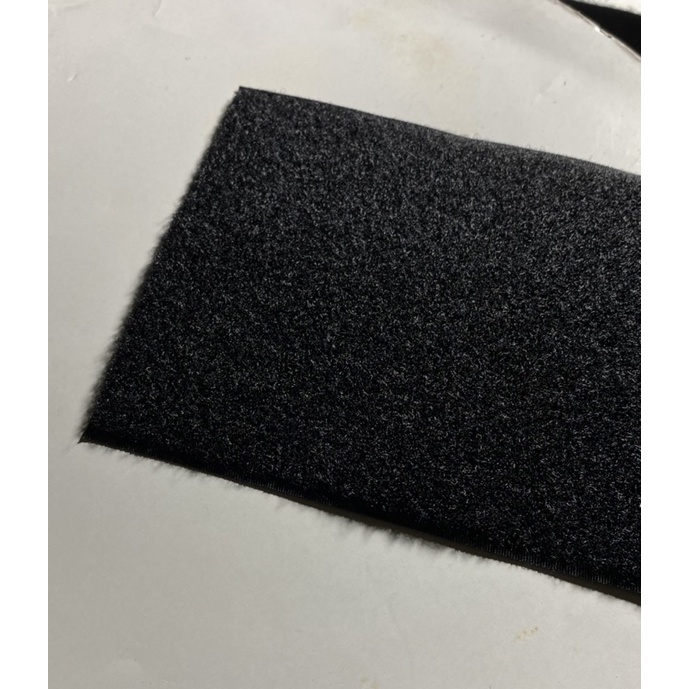 Velcro 10 cm dan 5cm hitam bagian  halus  nya saja- warna hitam  abu muda abu tua lebar 10 cm - hook and loop premium Tape  1 Meteran