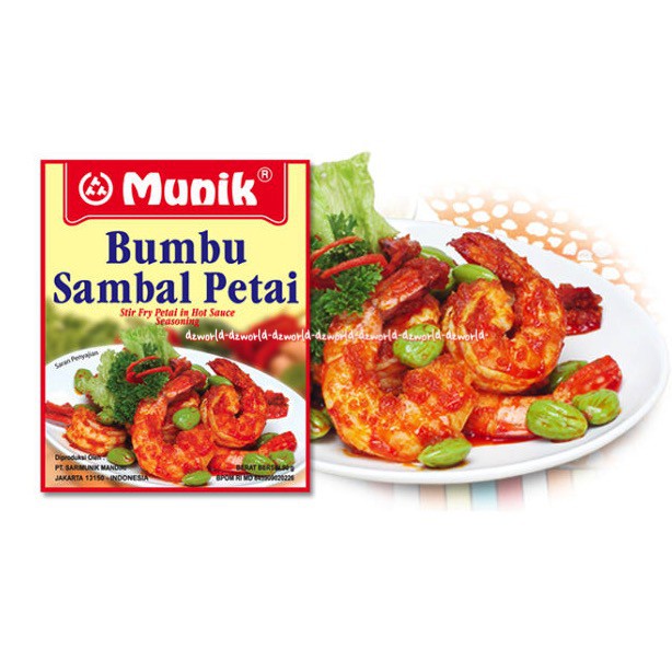 

Munik Bumbu Sambal Petai Stir Fry Petay in Hot Sauce Seasoning Bumbu Instan 70gr