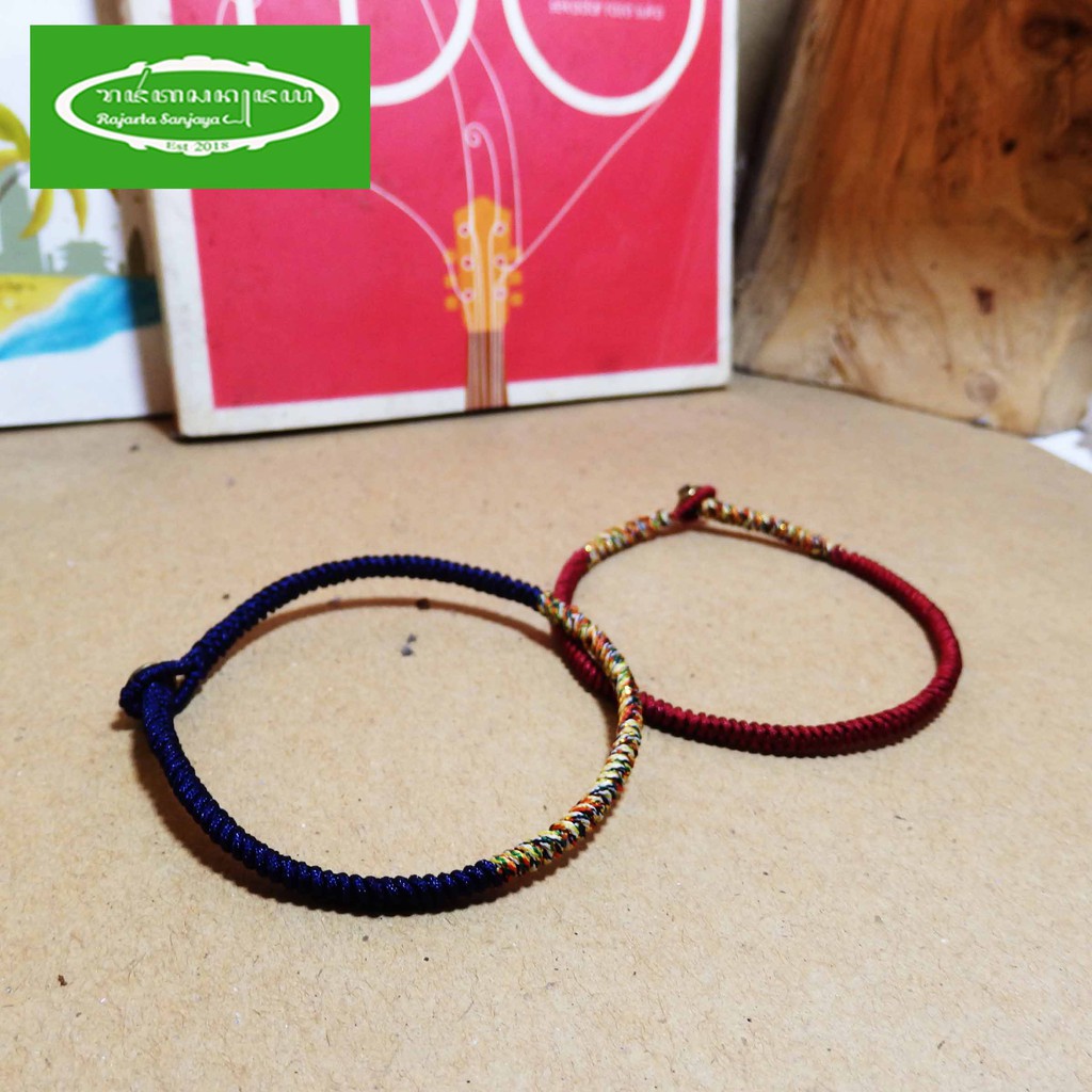 Gelang Anyaman Keberuntungan Tibet Model Kancing