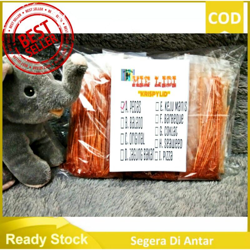 

KRISPY_LID Khusus Toko & Agen / Mie Lidi Isi 30 / Berat 700gram / Banyak Rasa / Banyak Kemasan/umang