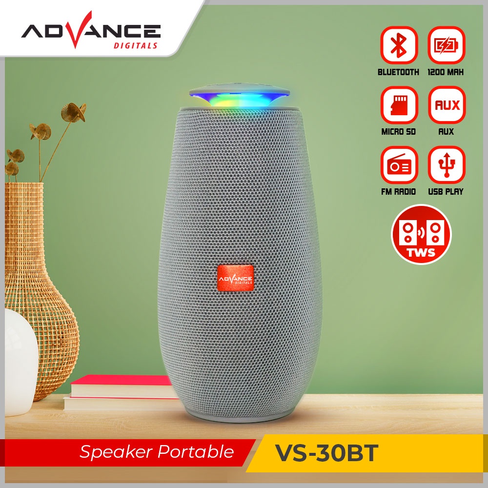 Advance Bluetooth Speaker BT5.0+EDR VS-30 BT V2 Audio MINI SUPER BASS Garansi 1 tahun