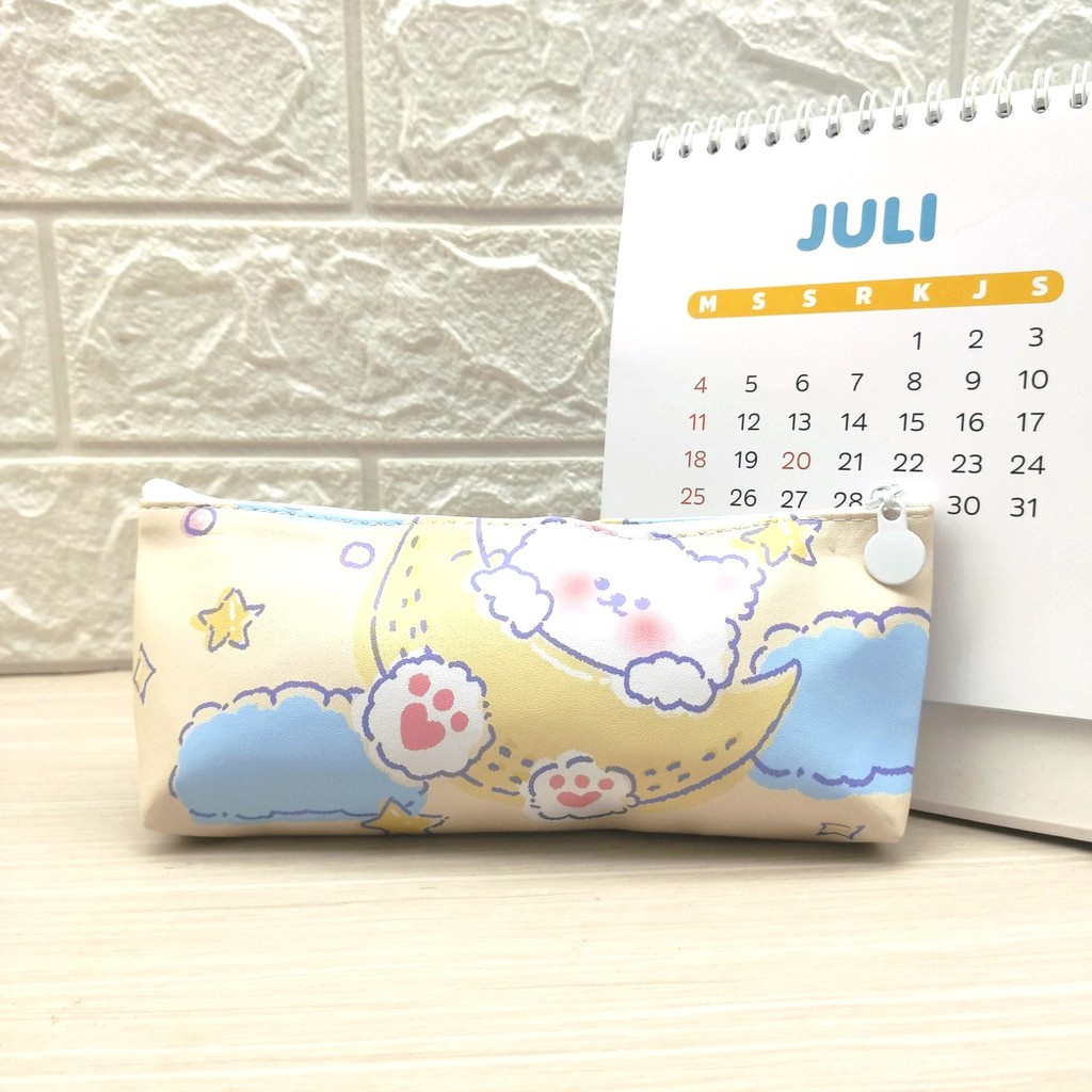 COD KOTAK PENSIL MOTIF LUCU UNIK / TEMPAT PENSIL / KOTAK PULPEN / TEMPAT ALAT TULIS PGS-BEAR KUNING