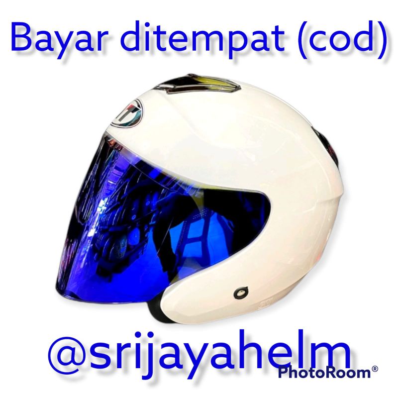 HELM KYOTO PUTIH VISOR IRIDIUM ORIGINAL KYT
