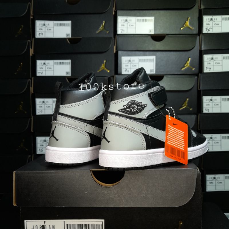 sepatu anak laki Nike Jordan blck grey size 21-35 jaminan real pict