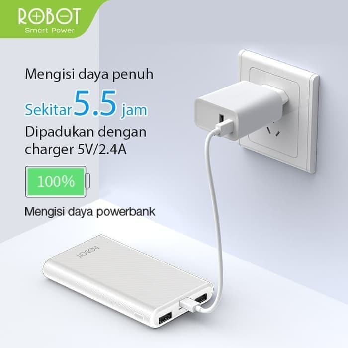 PowerBank Slim Robot RT170 10000mAh Anti-Slip