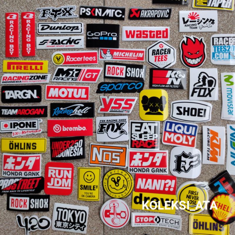 (COD)(NEW)STIKER RACING/STICER RACE NIGH/STICKER RACING SPONSOR gaya balap