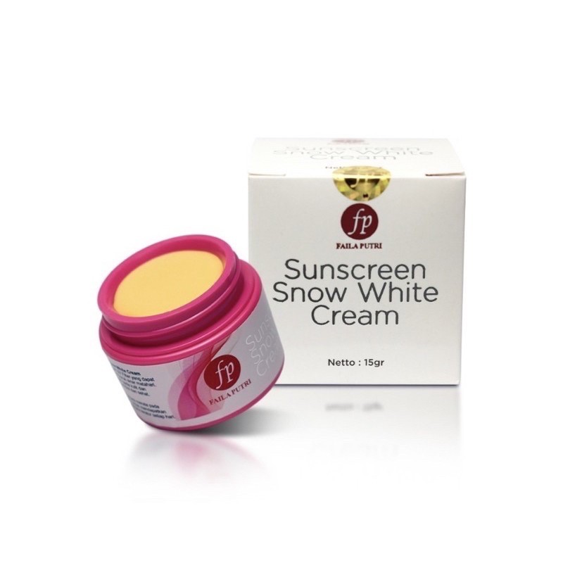 Snow white cream krim pagi day sunblok padat sunblock pemutih whitening non theraskin