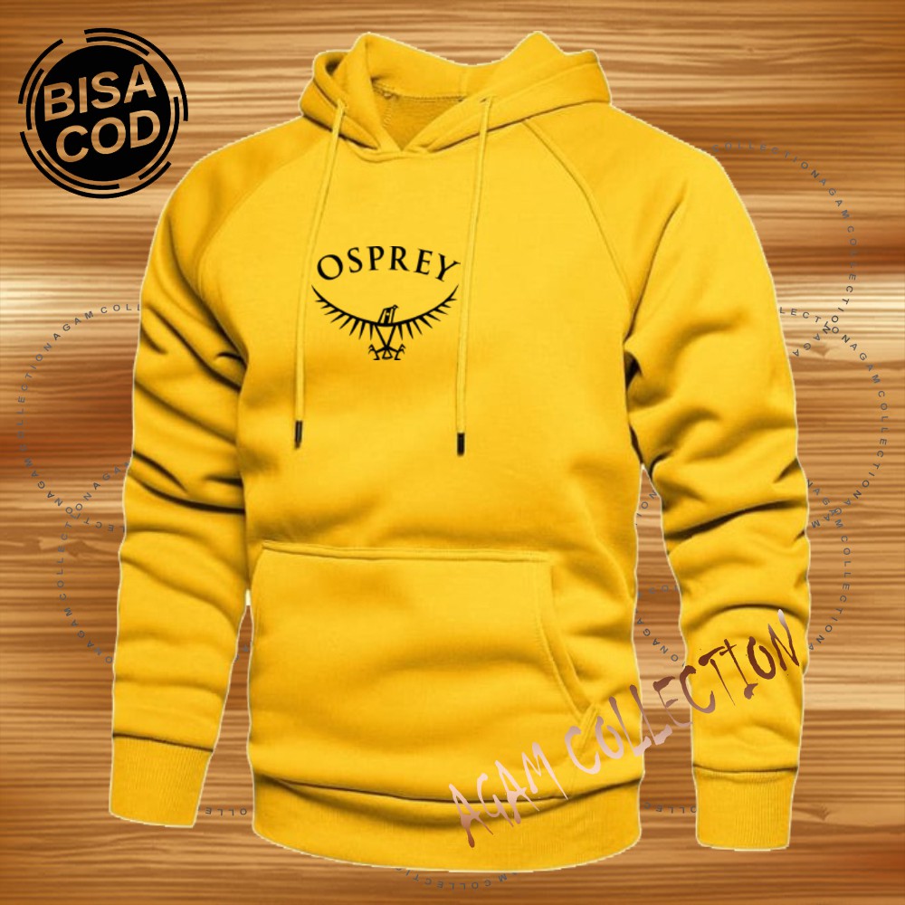 Agam collection Sweater Hoodie Distro Osprey Premium Text Hitam  Pria Wanita