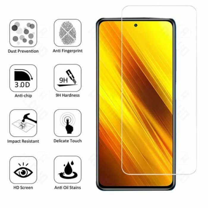 TEMPERED GLASS XIAOMI POCO X5 X3 NFC / POCO M5 M3 PRO ANTI GORES BENING PREMIUM GLASS