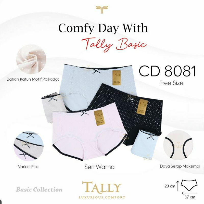 TALLY CD MOTIF POLKADOT COMFY DAILY 8081