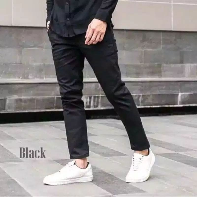 CELANA PRIA CHINO Slim fit Panjang Kerja kantor Santai Liburan Cowok Gentleman Boy Skinnyhtytth