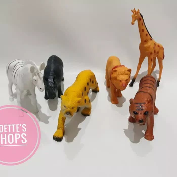 Langsung Order Mainan Anak Karet Figur Binatang Wild Animals Limited