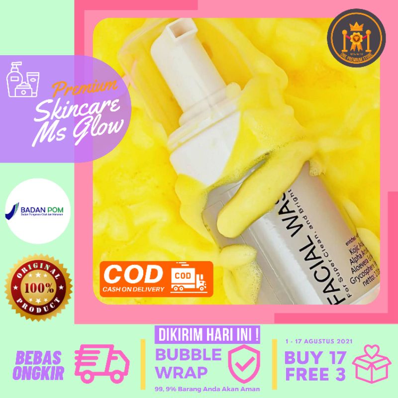 Facial Wash Ms Glow Beauty - Sabun Cuci Muka Wanita - Skincare Premium Original